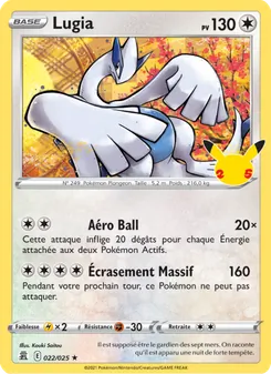 Carte Pokémon Lugia 22 — Célébrations
