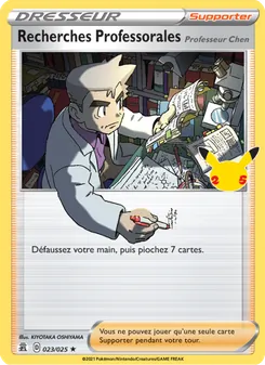 Carte Pokémon Recherches Professorales (Professeur Chen) 23 — Célébrations