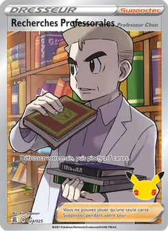 Carte Pokémon Recherches Professorales (Professeur Chen) 24 — Célébrations