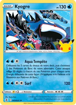 Carte Pokémon Kyogre 3 — Célébrations