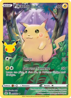 Carte Pokémon Pikachu 5 — Célébrations