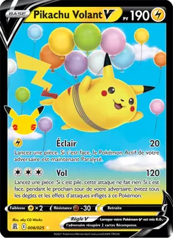 Carte Pokémon Pikachu Volant V 6 — Célébrations