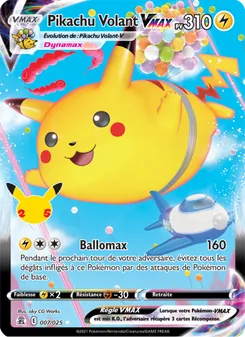 Carte Pokémon Pikachu Volant VMAX 7 — Célébrations