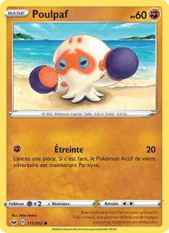 Carte Pokémon Poulpaf 111 — Épée et Bouclier