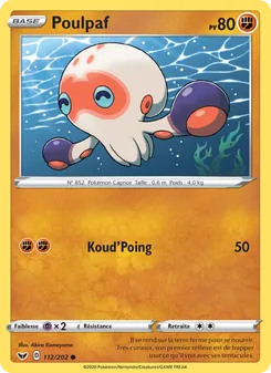 Carte Pokémon Poulpaf 112 — Épée et Bouclier