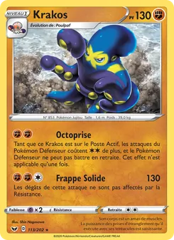Carte Pokémon Krakos 113 — Épée et Bouclier