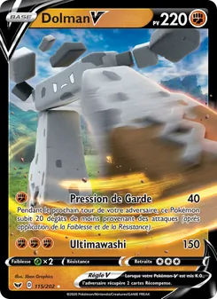 Carte Pokémon Dolman V 115 — Épée et Bouclier