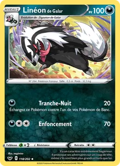 Carte Pokémon Linéon de Galar 118 — Épée et Bouclier