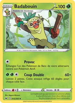 Carte Pokémon Badabouin 12 — Épée et Bouclier