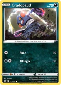 Carte Pokémon Cradopaud 123 — Épée et Bouclier