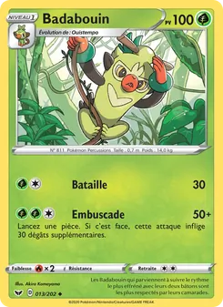 Carte Pokémon Badabouin 13 — Épée et Bouclier