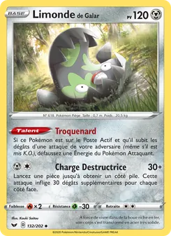 Carte Pokémon Limonde de Galar 132 — Épée et Bouclier
