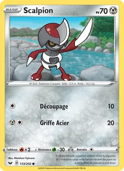 Carte Pokémon Scalpion 133 — Épée et Bouclier