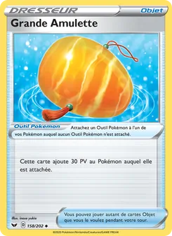 Carte Pokémon Grande Amulette 158 — Épée et Bouclier