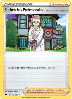 Carte Pokémon Recherches Professorales (Professeure Magnolia) 178