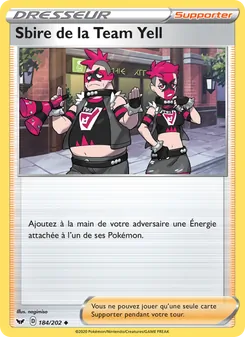 Carte Pokémon Sbire de la Team Yell 184 — Épée et Bouclier