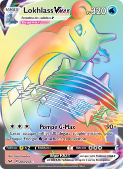 Carte Pokémon Lokhlass VMAX 203 — Épée et Bouclier