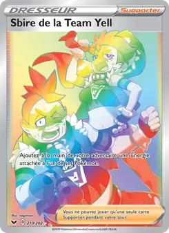 Carte Pokémon Sbire de la Team Yell 210 — Épée et Bouclier