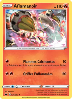 Carte Pokémon Aflamanoir 26