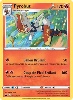 Carte Pokémon Pyrobut 35 — Épée et Bouclier