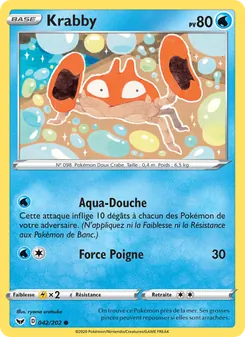 Carte Pokémon Krabby 42 — Épée et Bouclier