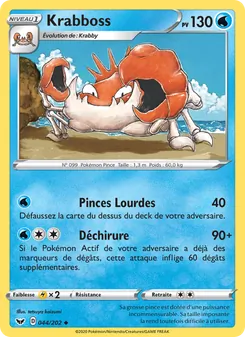 Carte Pokémon Krabboss 44 — Épée et Bouclier