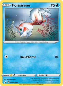 Carte Pokémon Poissirène 45 — Épée et Bouclier
