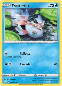 Carte Pokémon Poissirène 46 — Épée et Bouclier