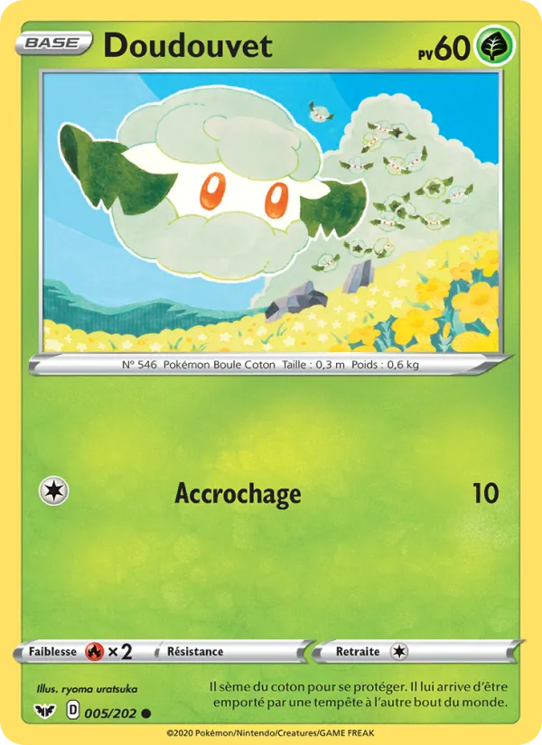 Carte Pokémon Doudouvet 5/202 de l'extension Épée et Bouclier