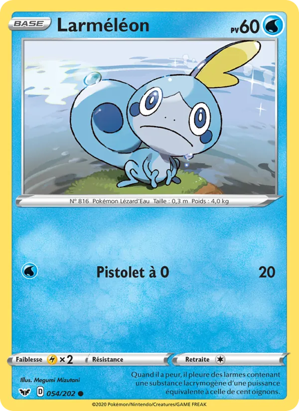 Carte Pokémon Larméléon 54/202 de l'extension Épée et Bouclier