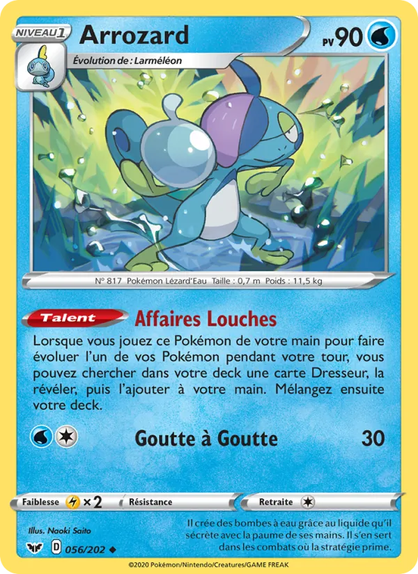 Carte Pokémon Arrozard 56/202 de l'extension Épée et Bouclier