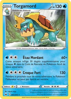 Carte Pokémon Torgamord 61 — Épée et Bouclier