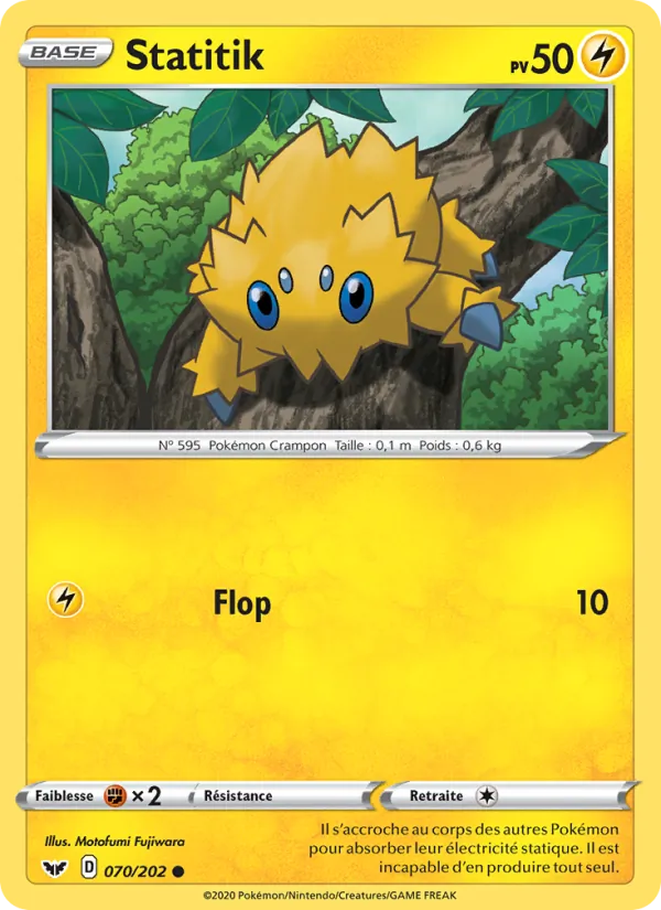 Carte Pokémon Statitik 70/202 de l'extension Épée et Bouclier