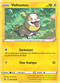 Carte Pokémon Voltoutou 73 — Épée et Bouclier