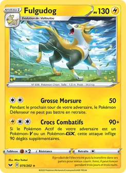 Carte Pokémon Fulgudog 75 — Épée et Bouclier