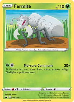 Carte Pokémon Fermite 8 — Épée et Bouclier