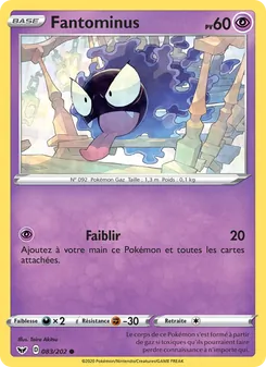 Carte Pokémon Fantominus 83
