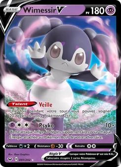 Carte Pokémon Wimessir V 91 — Épée et Bouclier