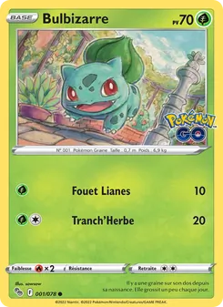 Carte Pokémon Bulbizarre 001