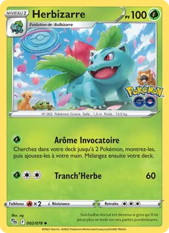 Carte Pokémon Herbizarre 002