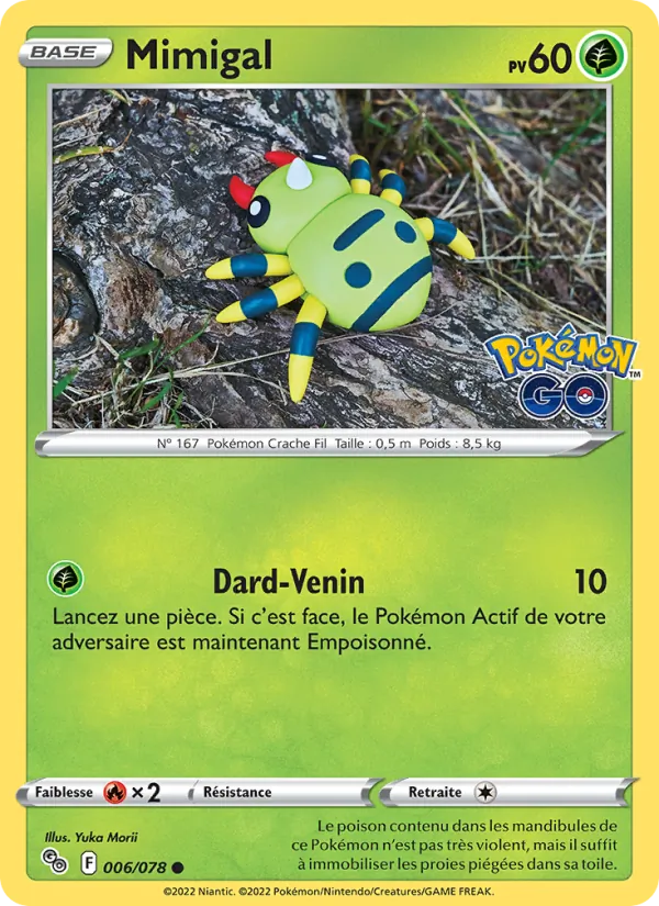 Carte Pokémon Mimigal 006/78 de l'extension Pokémon GO