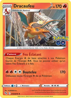 Carte Pokémon Dracaufeu 010 — Pokémon GO