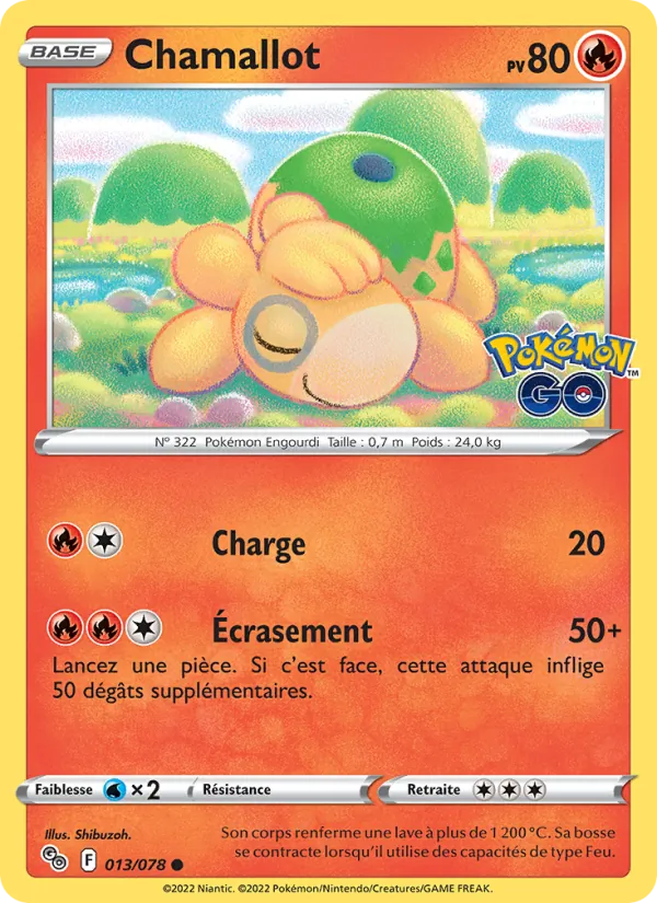 Carte Pokémon Chamallot 013/78 de l'extension Pokémon GO