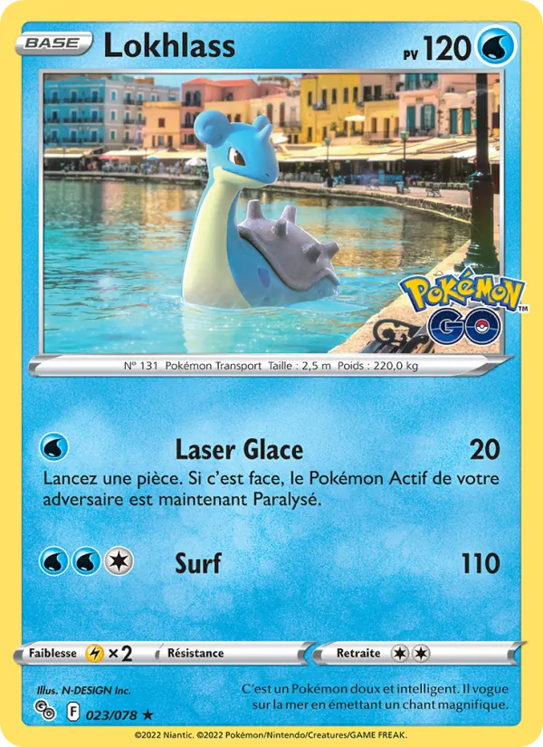Carte Pokémon Lokhlass 023/78 de l'extension Pokémon GO