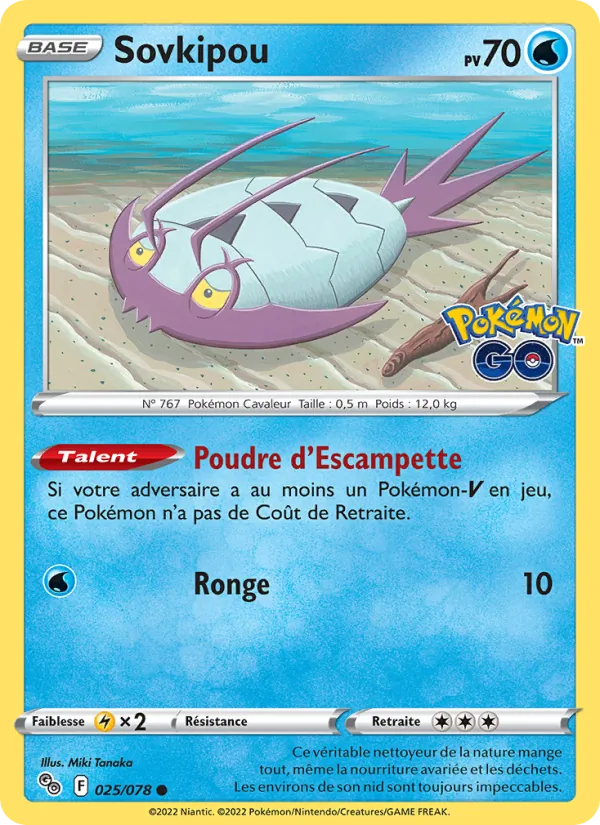 Carte Pokémon Sovkipou 025/78 de l'extension Pokémon GO