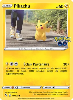 Carte Pokémon Pikachu 027