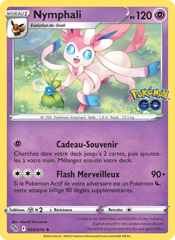 Carte Pokémon Nymphali 035/78 de l'extension Pokémon GO