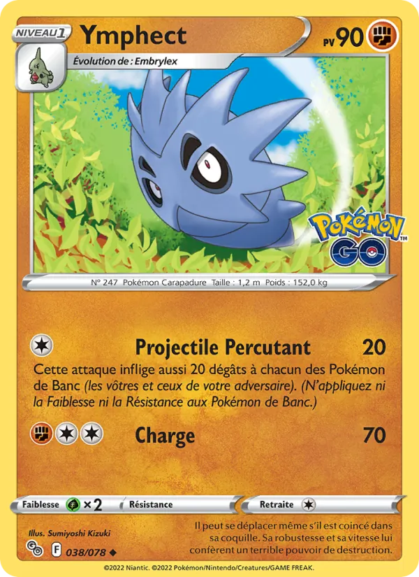 Carte Pokémon Ymphect 038/78 de l'extension Pokémon GO
