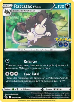 Carte Pokémon Rattatac d'Alola 042