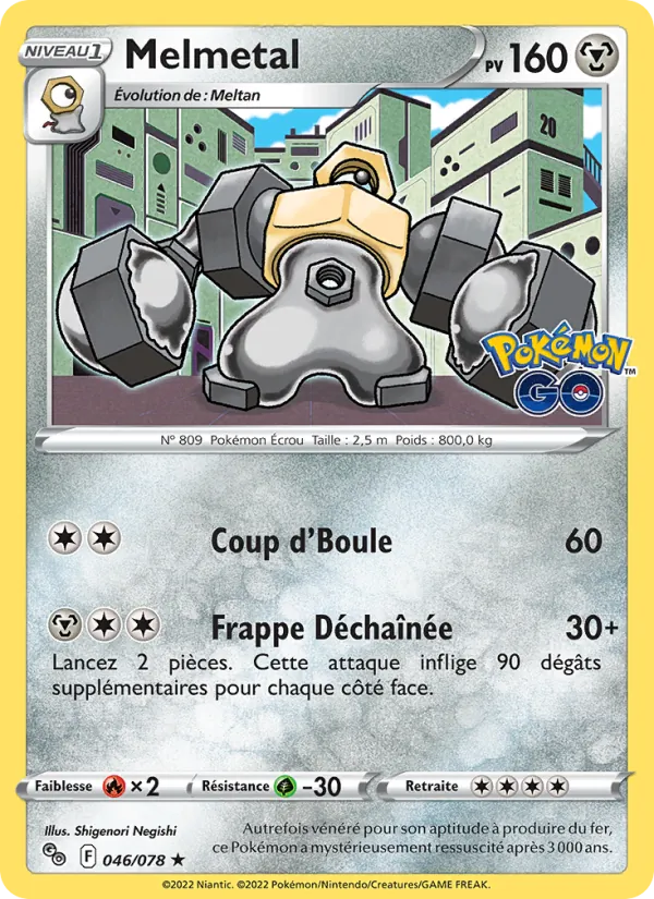 Carte Pokémon Melmetal 046/78 de l'extension Pokémon GO